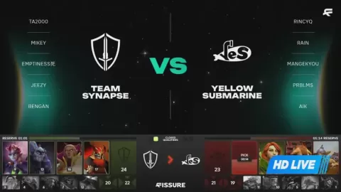 Poster siaran Team Synapse VS Yellow Submarine