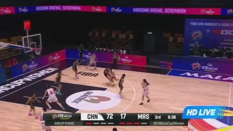 Poster siaran China U18 Women VS Malaysia U18 Women