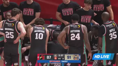 Poster siaran lllawarra Hawks VS Cairns Taipans