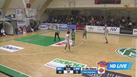 Poster siaran KFUM Nassjo VS Uppsala Basket