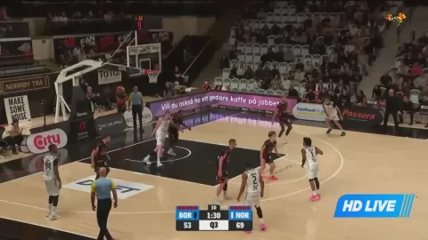 Poster siaran Boras Basket VS Norrkoping Dolphins