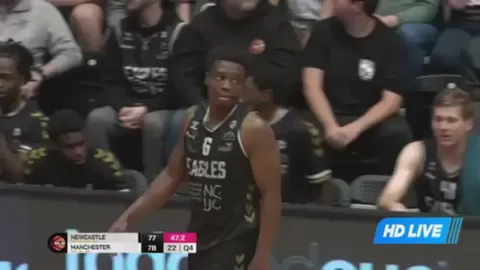 Poster siaran Newcastle Eagles VS Manchester Basketball