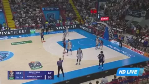 Poster siaran Napoli Basket VS Olimpia Milano