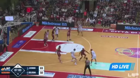 Poster siaran Libertas Livorno VS Fortitudo Bologna