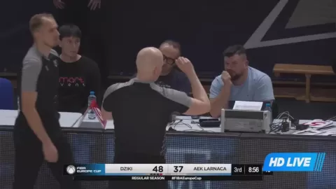 Poster siaran Dziki Warszawa VS AEK Larnaca