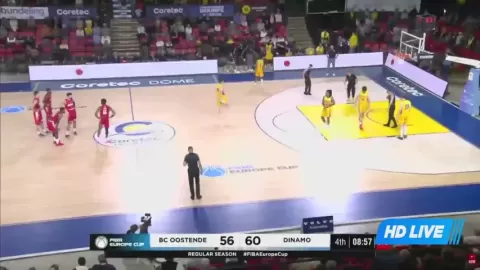 Poster siaran Telindus Oostende VS Dinamo Bucuresti