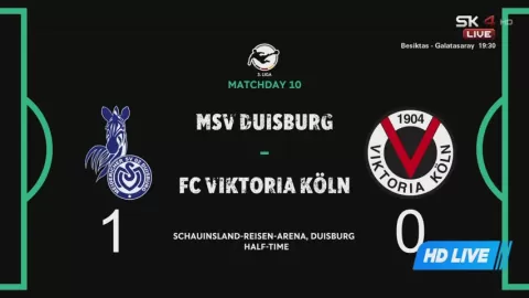 Poster siaran MSV Duisburg VS FC Viktoria Köln