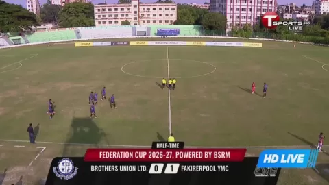 Poster siaran Brothers Union VS Fakirerpool Young Mens Club