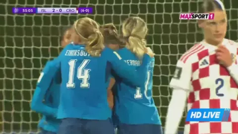 Poster siaran Iceland Women VS Croatia Women