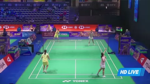 Poster siaran Y.Luo/T.Wang VS A.Harris/E.Van Leeuwen